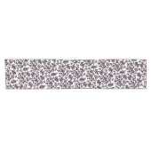 Boho Matisse Botanical Shapes Pattern Black Grey Korte Tafelloper (Horizontaal)