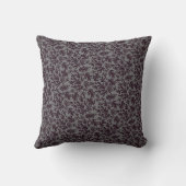 Boho Matisse Botanical Shapes Pattern Black Grey Kussen (Achterkant)