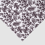 Boho Matisse Botanical Shapes Pattern Black Grey Tissuepapier (Detail)