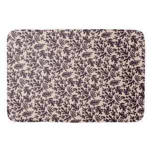 Boho Matisse Botanical Shapes Pattern Cream Black Badmat