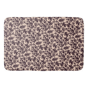 Boho Matisse Botanical Shapes Pattern Terracotta Badmat