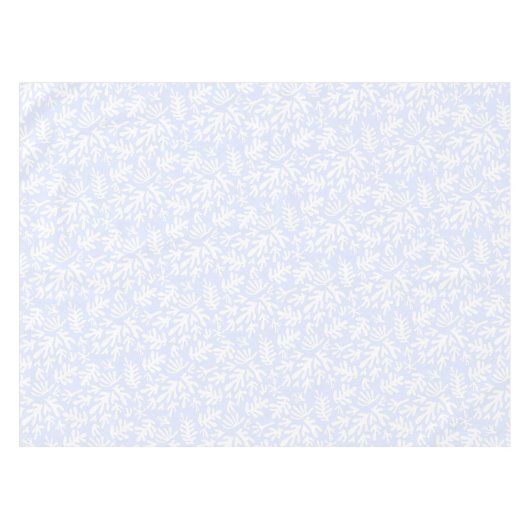 Boho Matisse Botanische vormen Pattern Blue White Tafelkleed (Voorkant (Horizontaal))