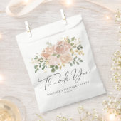 Boho Mauve Peach Bloemen Verjaardag Bedankt Bedankzakje (Geknipt)