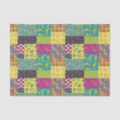 Boho Maximalist Patchwork Quilt  Bloemen Tissuepapier (Voorkant)