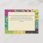 Boho Maximalist Patchwork Quilt Bruiloft Informatiekaartje (Voorkant)