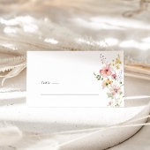 Boho Meadow Wildflower Wedding Place Card
