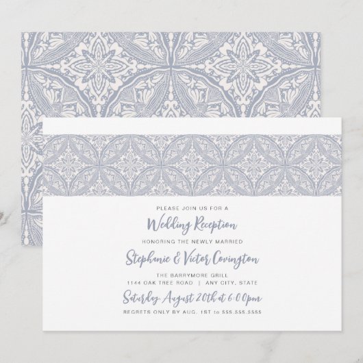 Boho Medallion huwelijksreceptie Kaart (Voorkant / Achterkant)