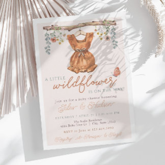 Boho Meisje Wildflower Baby in Bloom Shower Kaart