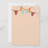 Boho-meisjes kampeer-slaperijfeest uitnodiging (Achterkant)