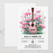 Boho melodieuze gitaar Verjaardag Kaart (Voorkant / Achterkant)