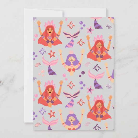 Boho Mermaid Birthday Invitation (Dos)