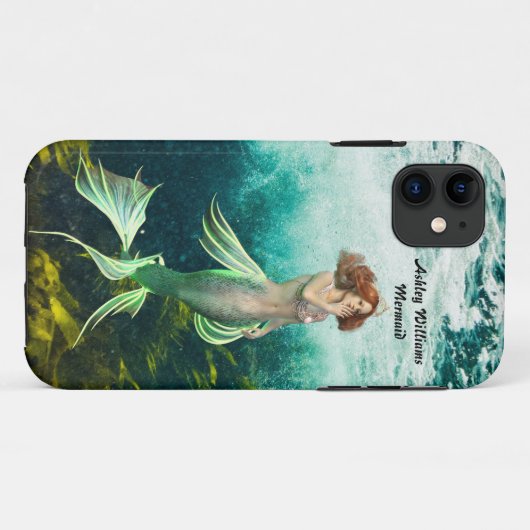 Boho Mermaid coque iphone d'anniversaire (Dos (Horizontal))
