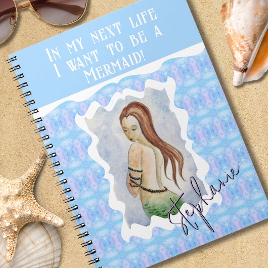 Boho Mermaid Imaginaire aquarelle Journal personna