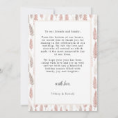 Boho Merry and Married Script Wedding Christmas Bedankkaart (Achterkant)