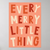 Boho Merry Little Thing Kinder kerstArt Print (Voorkant)