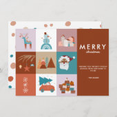 BOHO MERRY NOËL | Carte de voeux saisonnière (Devant / Derrière)