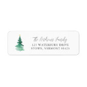 Boho Merry Waterverf Tree Adres Etiket (Voorkant)