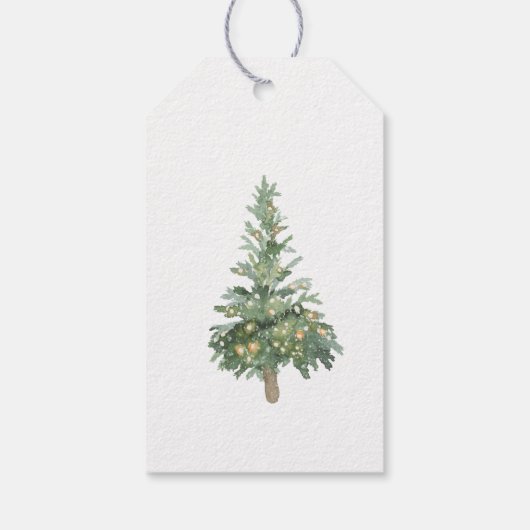 Boho Merry Waterverf Tree Cadeaulabel (Achterkant)