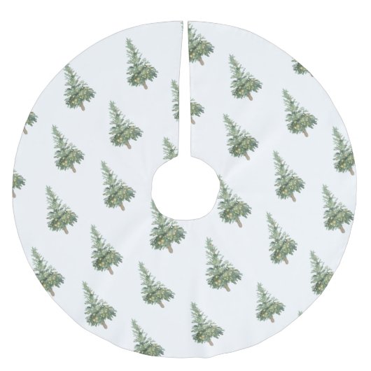 Boho Merry Waterverf Tree Kerstboom Rok (Voorkant)