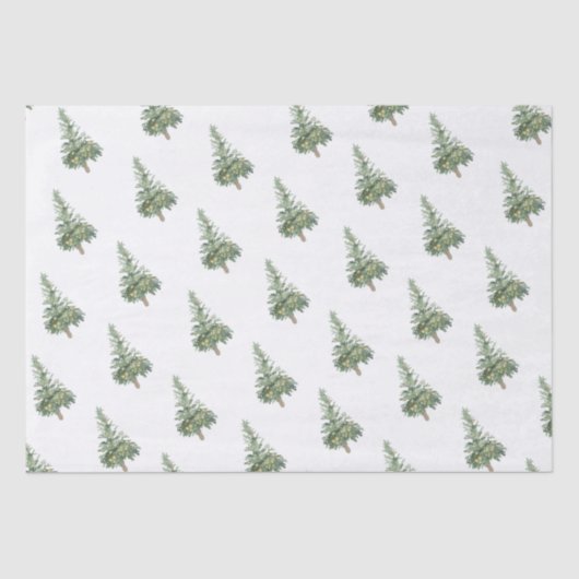 Boho Merry Waterverf Tree Tissuepapier (Voorkant)