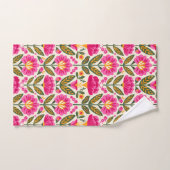 BOHO Mexican Talavera Flowers Fuchsia Pink Floral (Serviette à main)