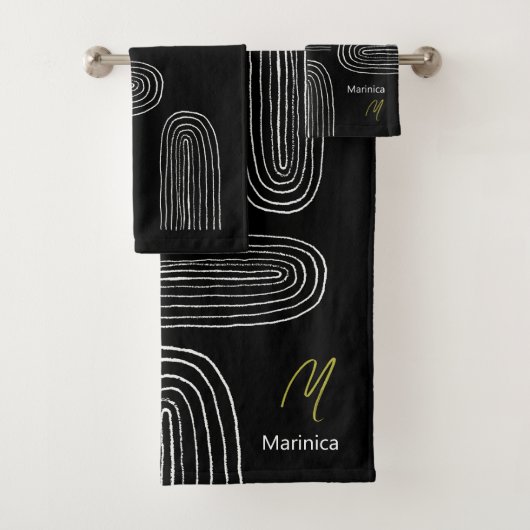 Boho Mid Century Chic Arc-en-Ciel Monogramme (En situation)