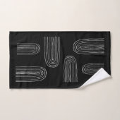 Boho Mid Century Chic Arc-en-Ciel Monogramme (Serviette à main)