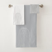 Boho Mid Century Chic Rainbow Bad Handdoek (Insitu)