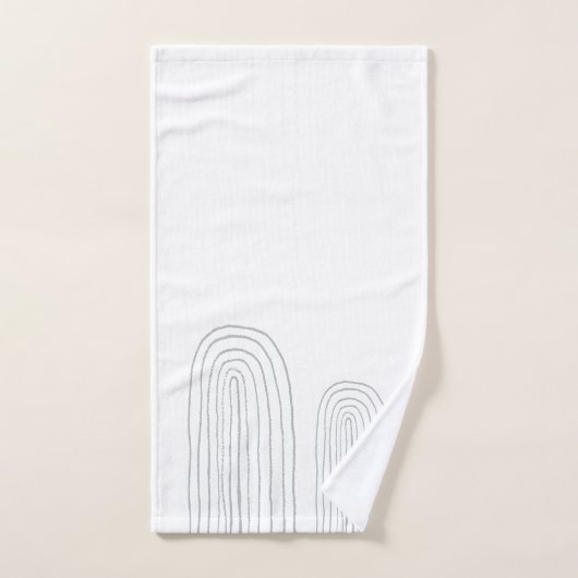 Boho Mid Century Chic Rainbow Bad Handdoek (Handdoek)