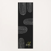 Boho Mid Century Chic Rainbow Monogram Yogamat (Voorkant)