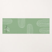 Boho Mid Century Chic Rainbow Monogrammed Yogamat (Voorkant (horizontaal))