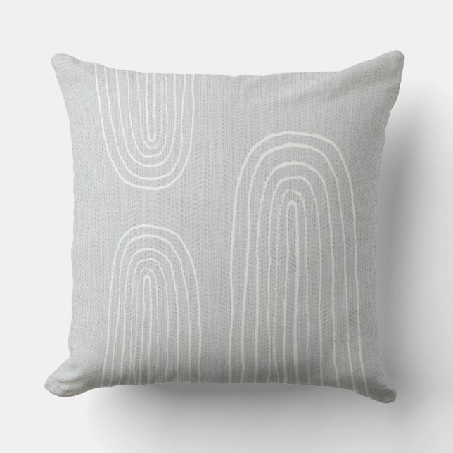 Boho Mid Century Chic Regenboog Buitenkussen (Voorkant)