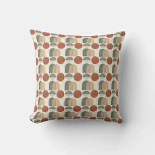 Boho Mid-Century Modern Terracotta & Salie Groen Kussen