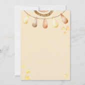 Boho mignon Ours et Giraffe Invitation Anniversair (Dos)