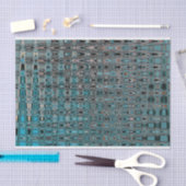 Boho Millefiori Mosaic Abstract Turquoise Oranje Tissuepapier (Craft)