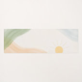 Boho Mindful Calming Minimalist Yogamat (Achterkant (horizontaal))