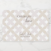 Boho Mini Flessenlabel Stickers, Proost op de Lief Likeurfles Etiket (Enkel label)