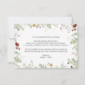Boho minima mignon Cartes de remerciements Fleur s (Dos)