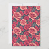 Boho Minimaal Rustieke Roos Herfst Bruiloft Save The Date (Achterkant)