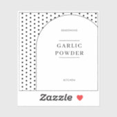 Boho Minimal Cuisine Pantry Jar Étiquettes (Feuille)