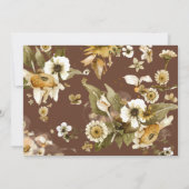 Boho Minimal Herfst Wildflower Foto Opslaan van de Save The Date (Achterkant)