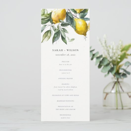 Boho Minimal Yellow Lemon Garden Programme de mari (Debout devant)