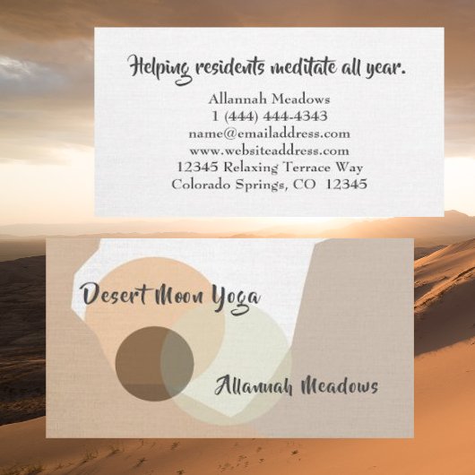 Boho minimal Yoga & Wellness Enseignant Carte de v