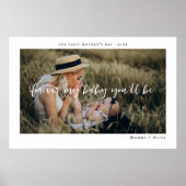 Boho Minimalist 1 Foto | Eerste Moederdag Poster (Voorkant)