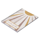 Boho minimalist, aangepaste scriptnaam, notitieboek (Linkerzijde)