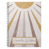 Boho minimalist, aangepaste scriptnaam, notitieboek (Voorkant)