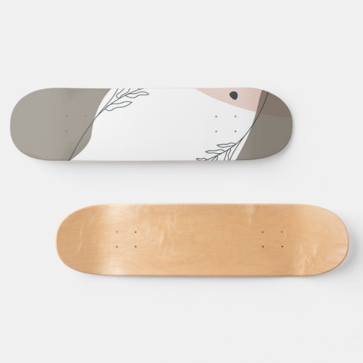 Boho Minimalist Abstract Skateboard (Horizontaal)