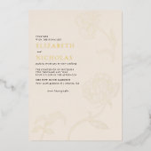 Boho minimalist Botanicals Terracotta Wedding Folie Uitnodiging (Voorkant)