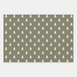 Boho Minimalist Christmas Winter Neutral Modern Inpakpapier Vel