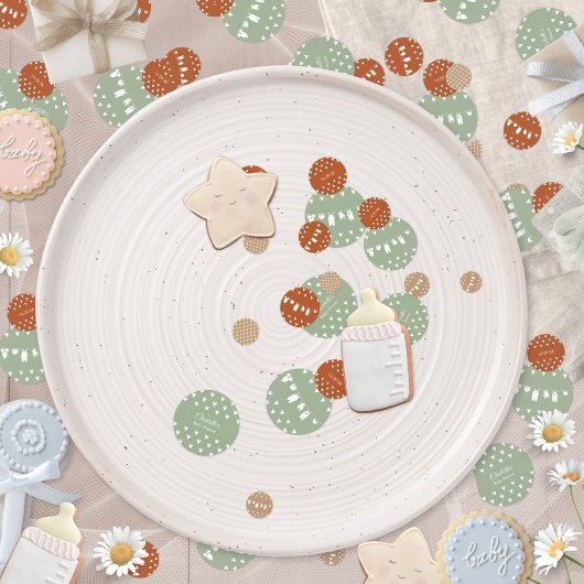 Boho Minimalist Clothesline Baby shower Confetti